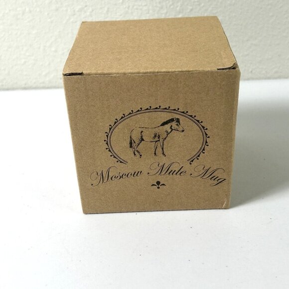 Jim Beam Moscow Mule Mug Copper Metal Cup Handle Barware Recipe NEW - Picture 3 of 13